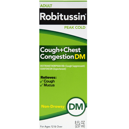 Сироп Robitussin от кашля и раздражения в горле