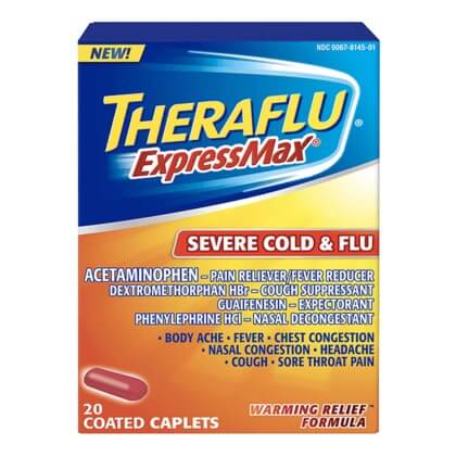 Theraflu ExpressMax Severe Cold & Flu инструкция, состав